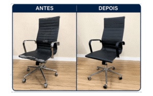antes e depois da reforma cadeira barueri